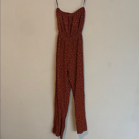 Forever 21 Pants - Rust Red Spaghetti Strap Jumpsuit